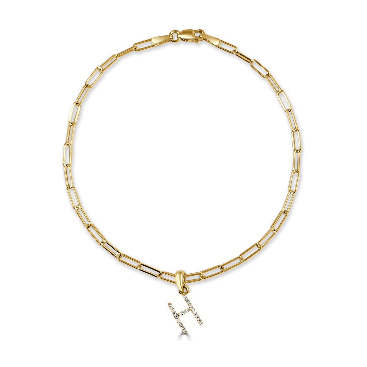 myGemma 14k Gold & Diamond Initial 