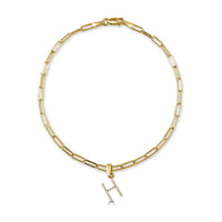 myGemma 14k Gold & Diamond Initial 