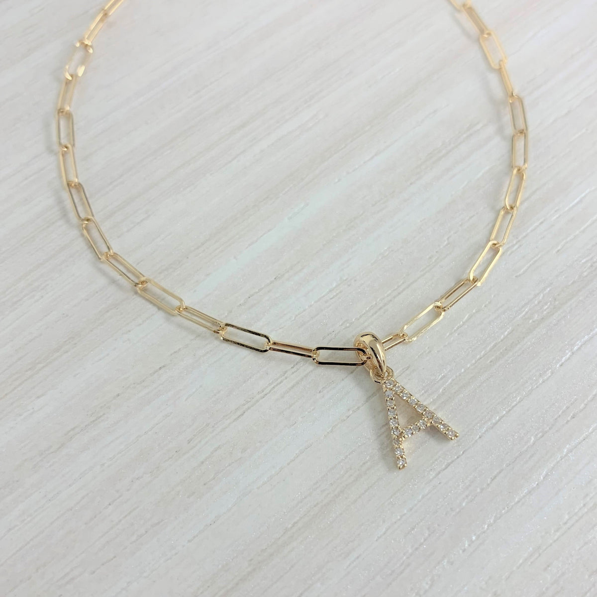 myGemma 14k Gold & Diamond Initial 