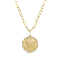 myGemma Gemini Zodiac Diamond Necklace in 14KT Yellow Gold fv