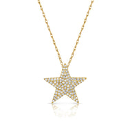 myGemma Diamond Star Necklace in 14K Yellow Gold fv