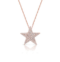 myGemma Diamond Star Necklace in 14K Rose Gold fv