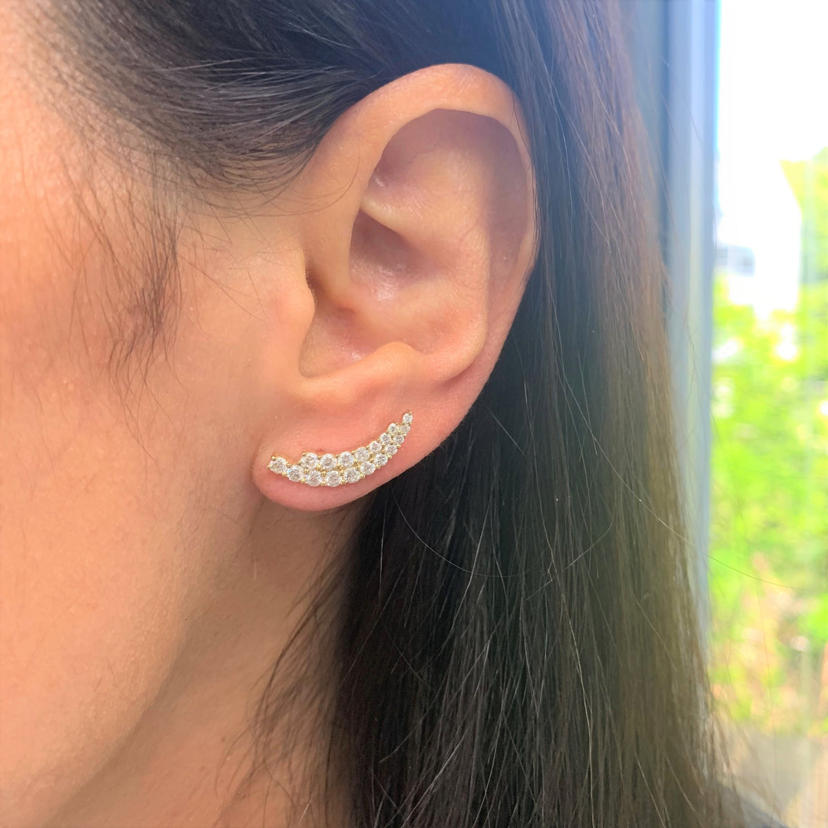 myGemma Diamond Earring Climbers in 14K Gold av