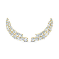 myGemma Diamond Earring Climbers in 14K Gold fv