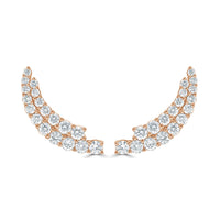 myGemma Diamond Earring Climbers in 14KT Gold fv