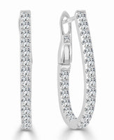 myGemma Diamond Pear Shape Hoop Earrings in 14K White Gold fv