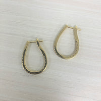 myGemma Diamond Pear Shape Hoop Earrings in 14K White Gold sv