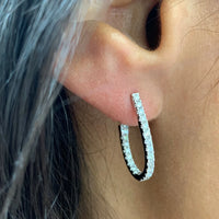 myGemma Diamond Pear Shape Hoop Earrings in 14K Yellow Gold