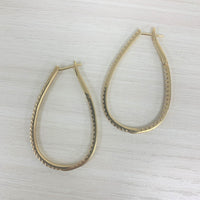 myGemma Inside Out Diamond Hoop Earrings in 14K White Gold 1.60 ctw sv