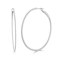 Sabrina Designs Co. Diamond Skinny Hoop Earrings in 14K White Gold (0.68 CTW) fv