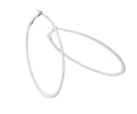 Sabrina Designs Co. Diamond Skinny Hoop Earrings in 14K White Gold (0.68 CTW) rv