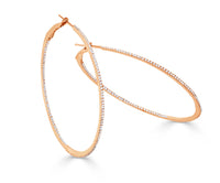 Sabrina Designs Co. Diamond Skinny Hoop Earrings in 14K Rose Gold (0.68 CTW) rv