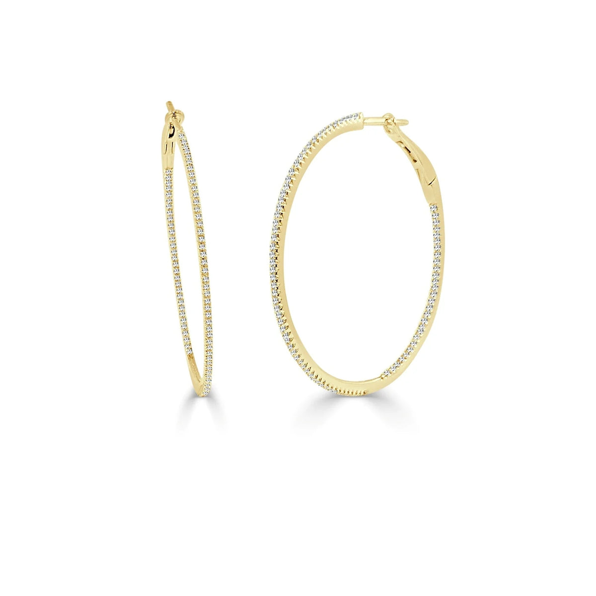 Sabrina Designs Co. Diamond Hoop Earrings in 14K Yellow Gold (0.57 CTW) fv