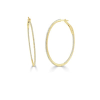 Sabrina Designs Co. Diamond Hoop Earrings in 14K Yellow Gold (0.57 CTW) fv