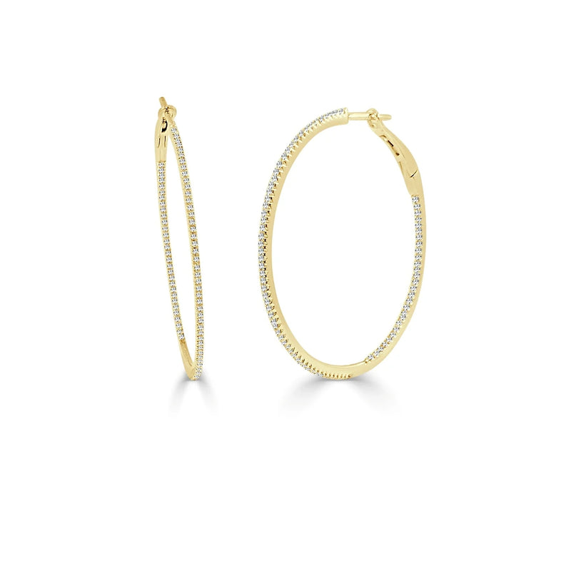 Sabrina Designs Co. Diamond Hoop Earrings in 14K Yellow Gold (0.57 CTW) fv