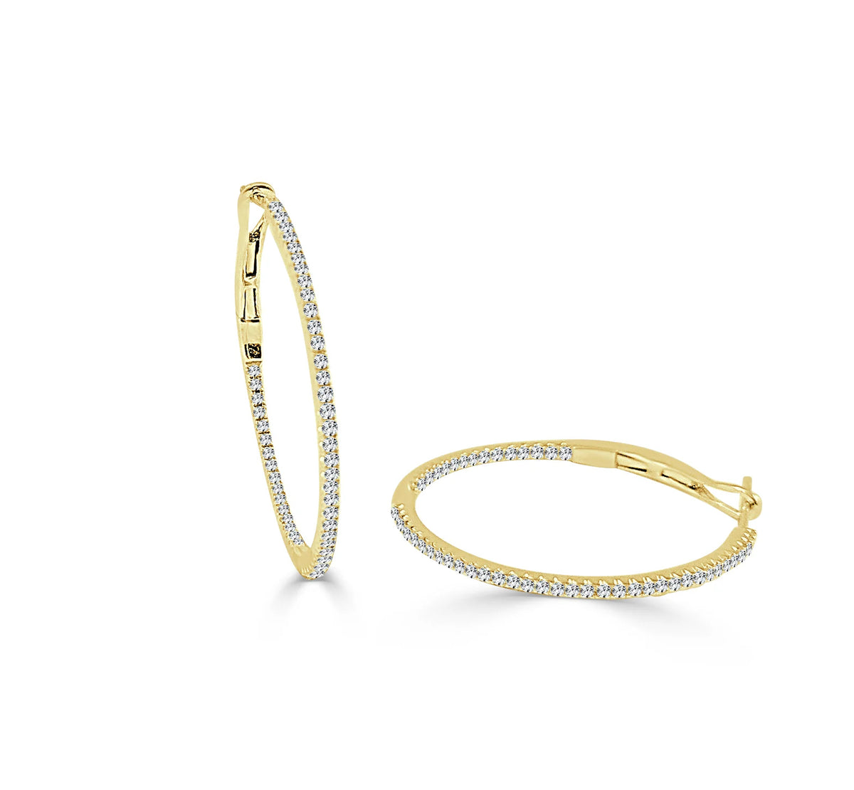 Sabrina Designs Co. Diamond Hoop Earrings in 14K Yellow Gold (0.25 CTW) rv