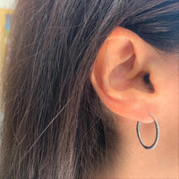 Sabrina Designs Co. Diamond Hoop Earrings in 14K White Gold (0.25 CTW) lv