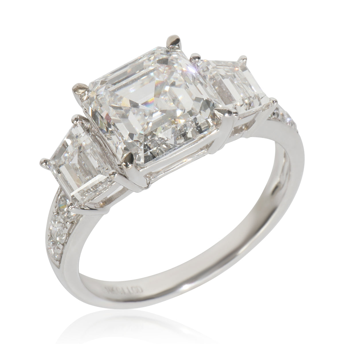 myGemma 4.28 ctw White Gold Lab Grown Diamond Engagement Ring bv