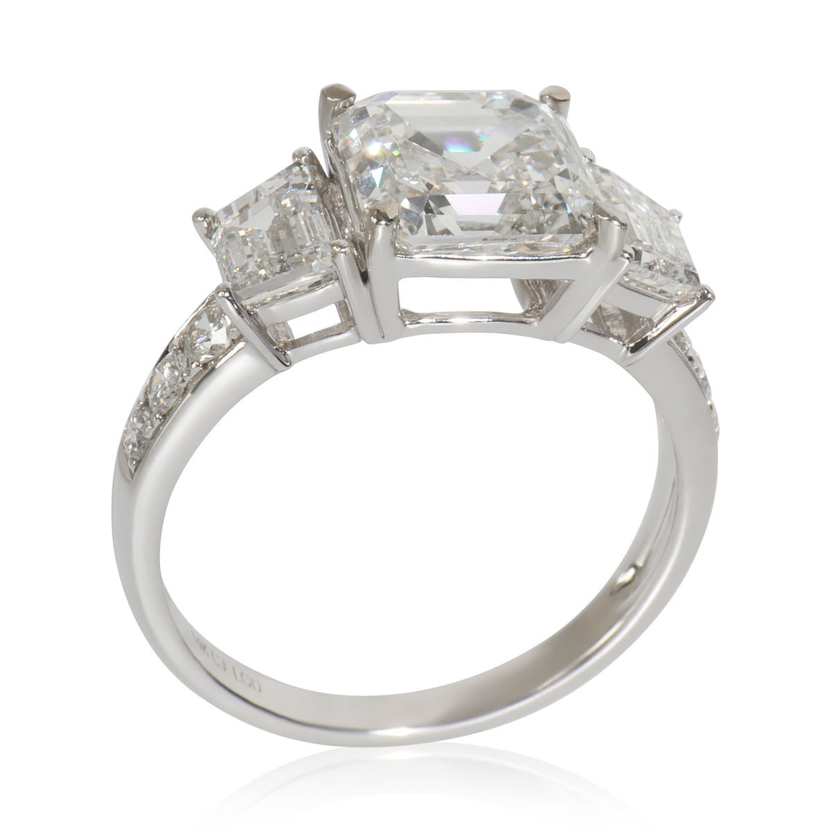 myGemma 4.28 ctw White Gold Lab Grown Diamond Engagement Ring clasp