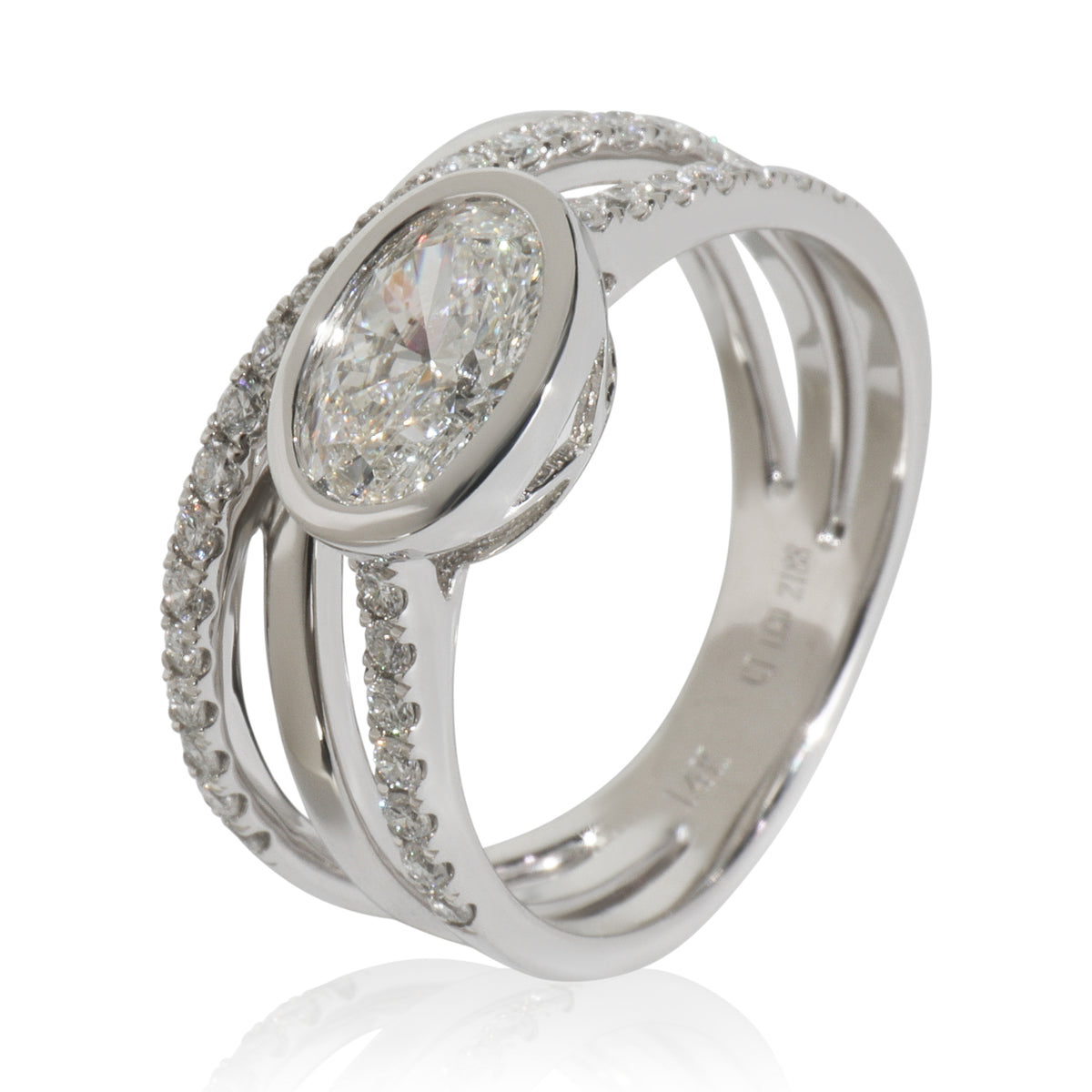 myGemma 1.41 ctw White Gold Lab Grown Diamond Ring clasp