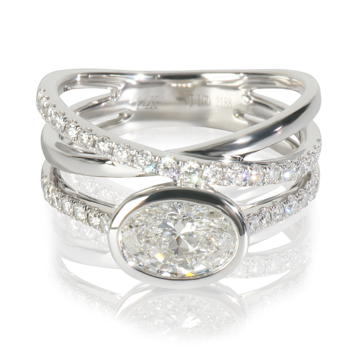 myGemma 1.41 ctw White Gold Lab Grown Diamond Ring fv