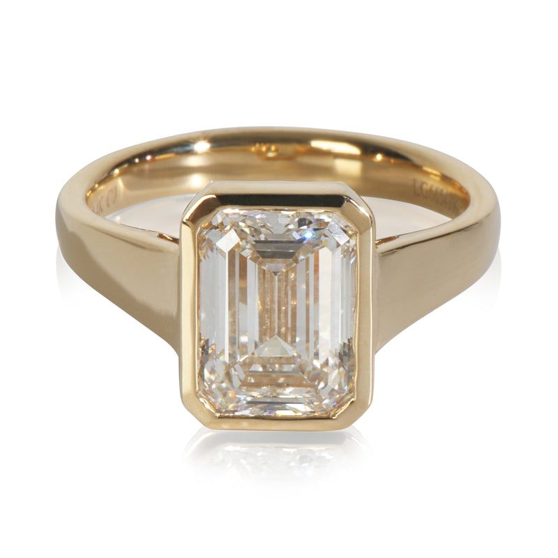 myGemma 3 ctw Yellow Gold Lab Grown Diamond Engagement Ring fv