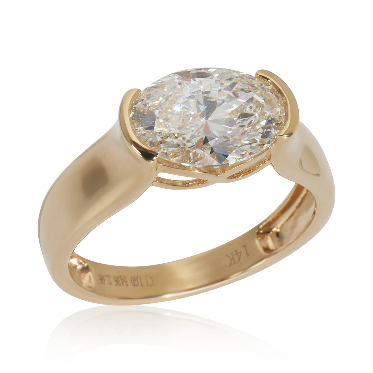 myGemma 2.08 ctw Yellow Gold Lab Grown Diamond Engagement Ring ad1