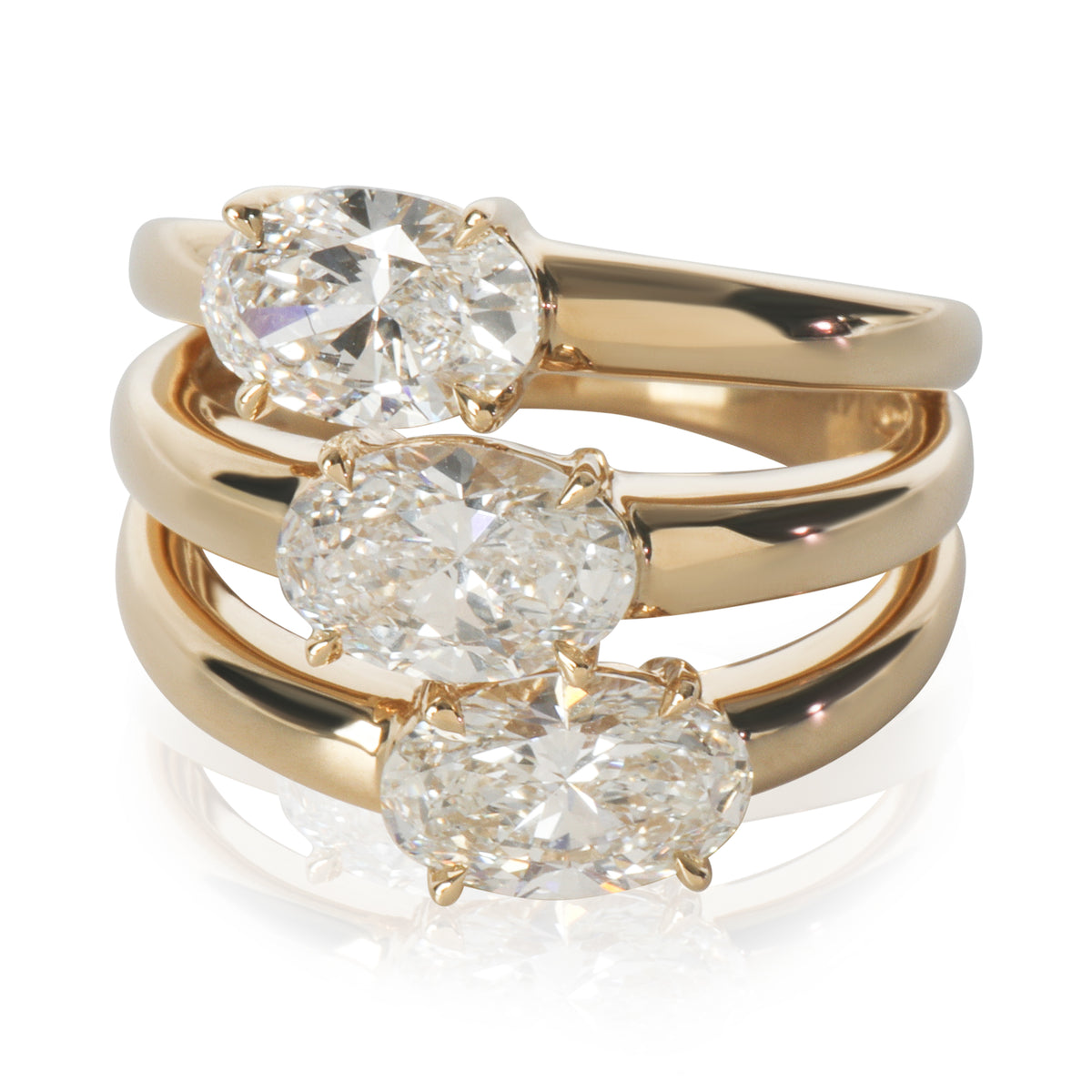 myGemma 3.3 ctw Yellow Gold Lab Grown Diamond Ring fv