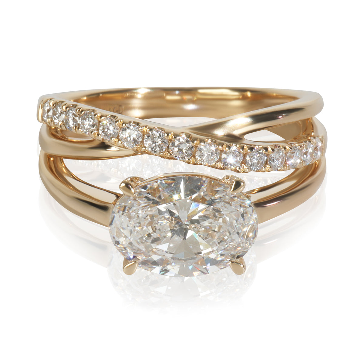 myGemma 2.28 ctw Yellow Gold Lab Grown Diamond Ring fv