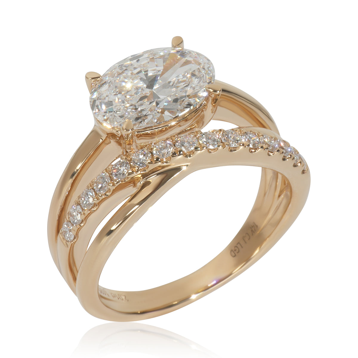 myGemma 2.28 ctw Yellow Gold Lab Grown Diamond Ring bv