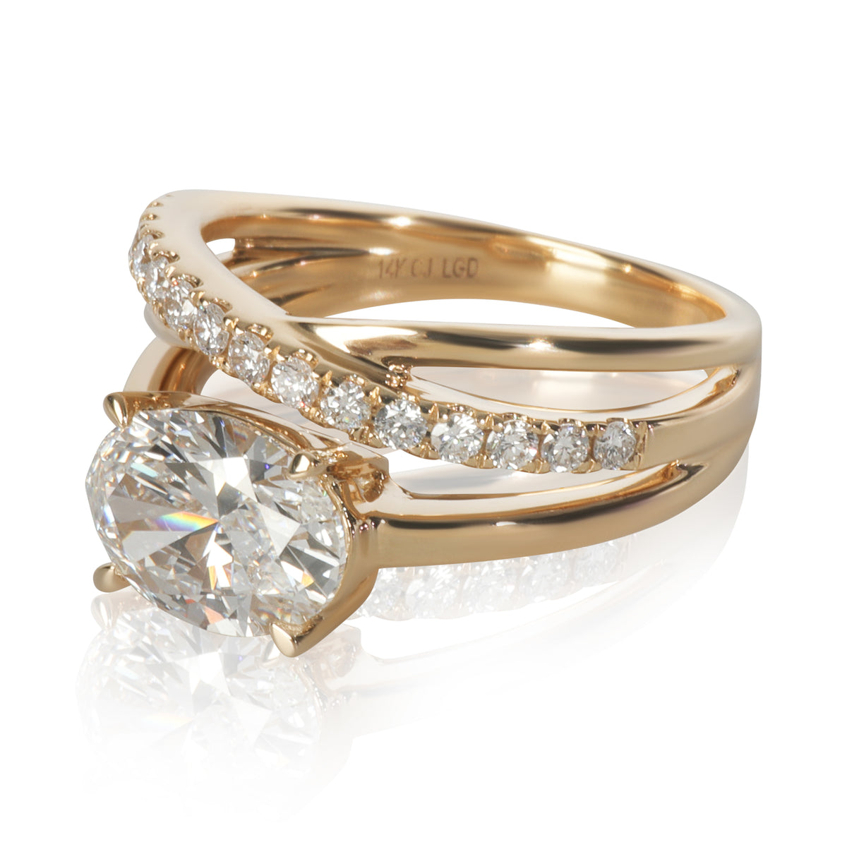 myGemma 2.28 ctw Yellow Gold Lab Grown Diamond Ring sv