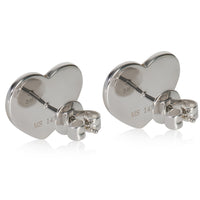 myGemma White Gold Opal Blue Enamel Earrings pv