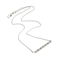 myGemma White Gold Topaz and Diamond Pendant pv