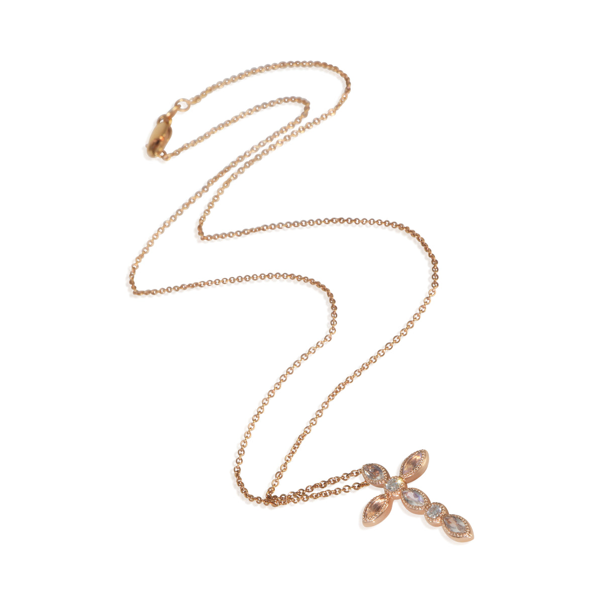 myGemma Rose Gold Moonstone and Diamond Pendant pv