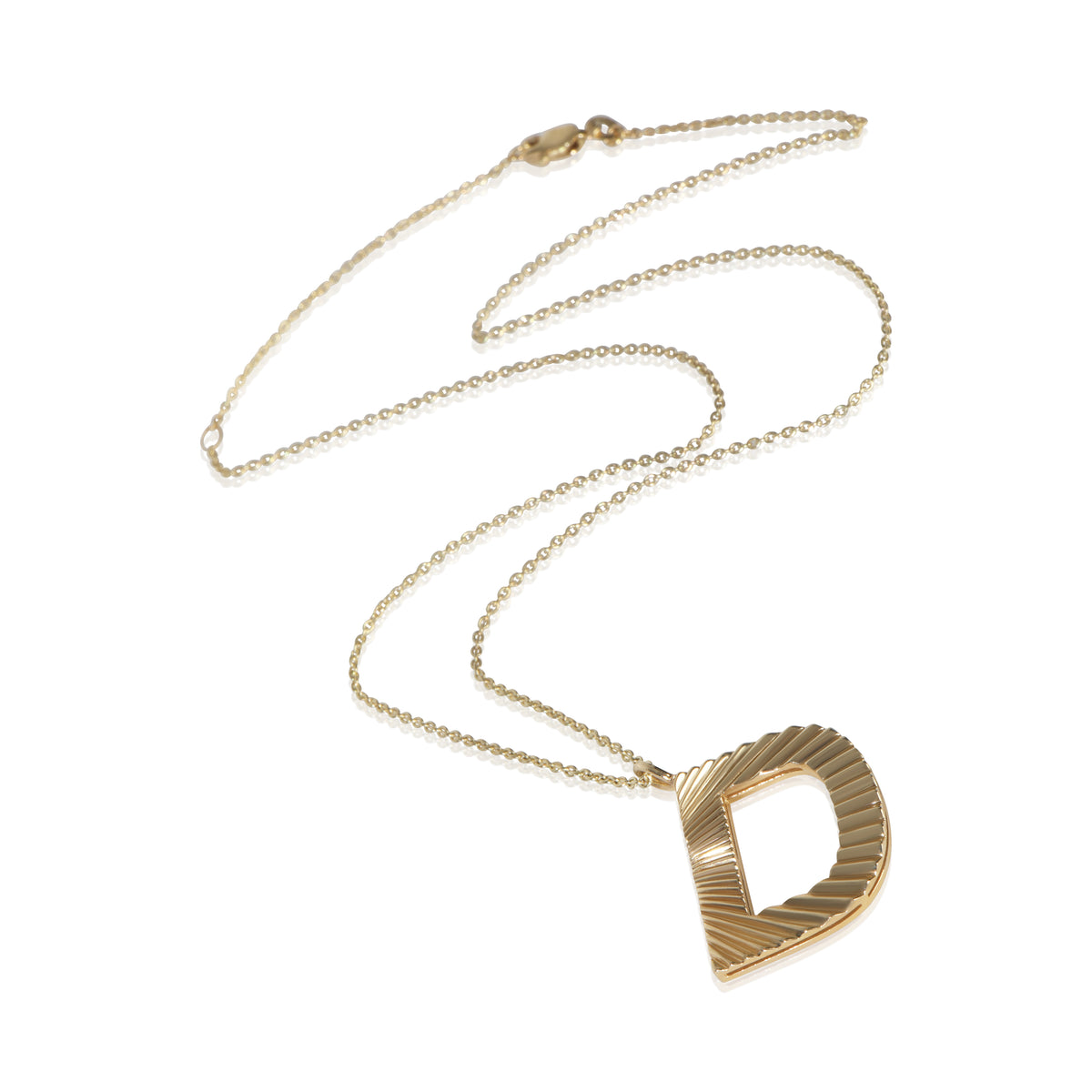 myGemma Yellow Gold  Sunburst Initial D Pendant pv
