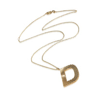myGemma Yellow Gold  Sunburst Initial D Pendant pv