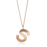 myGemma Rose Gold  Sunburst Initial S Pendant fv
