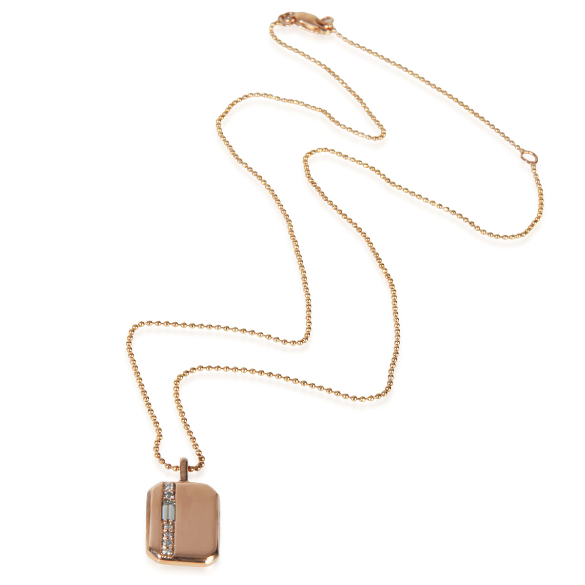 myGemma Rose Gold Diamond Mini Tag Pendant pv