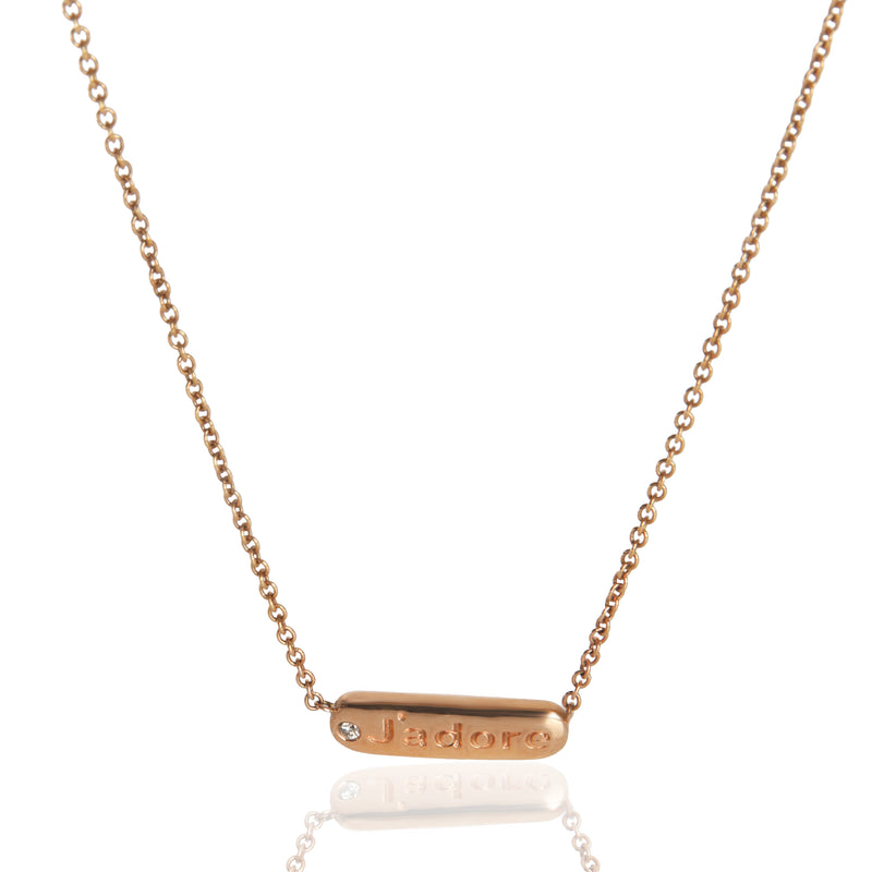myGemma Rose Gold Diamond J'adore Pendant fv