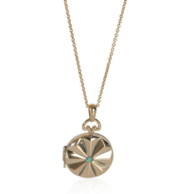 myGemma Yellow Gold Opal Round Locket Pendant fv