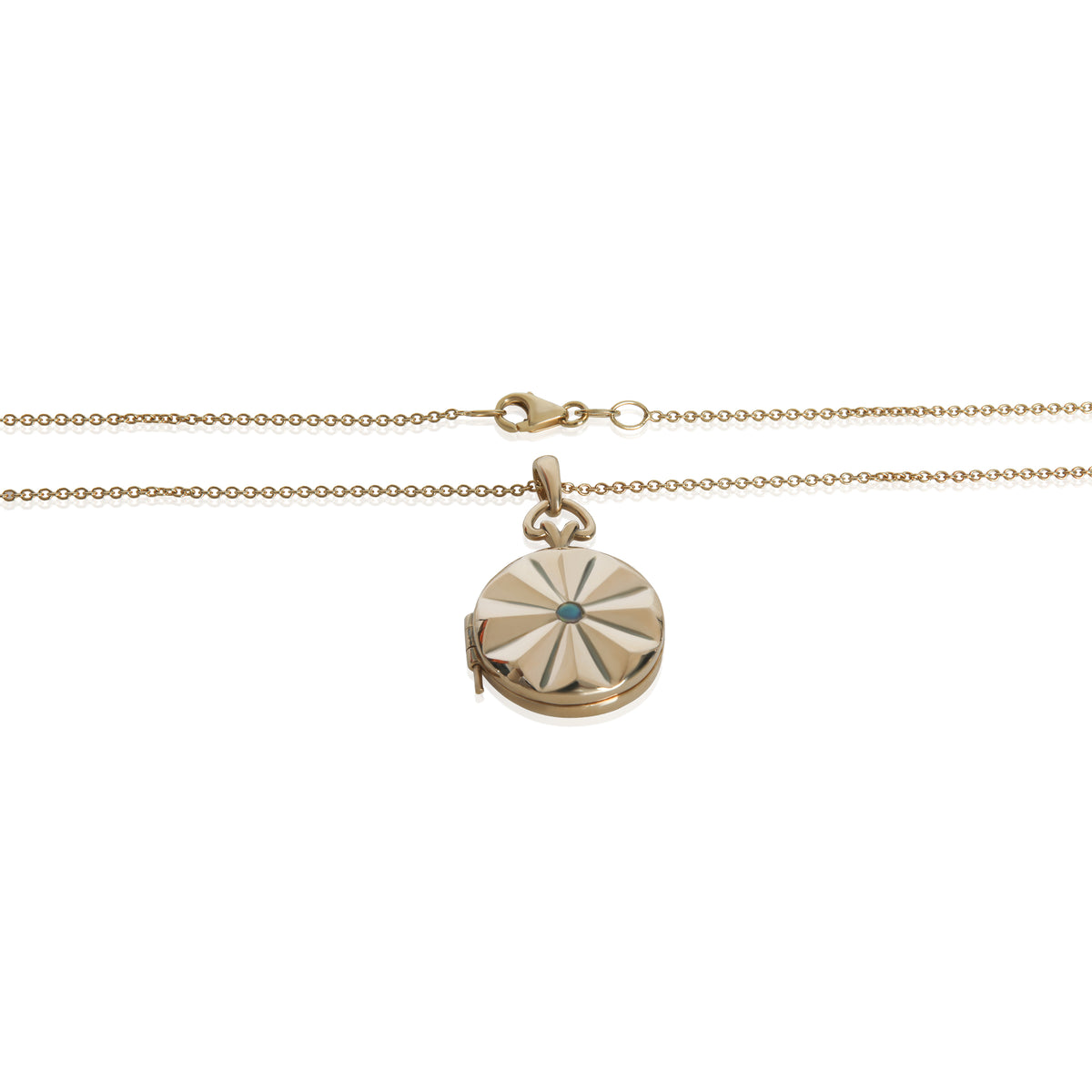 myGemma Yellow Gold Opal Round Locket Pendant sv