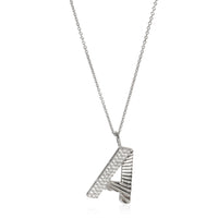 myGemma White Gold Diamond Large Initial A Pendant fv