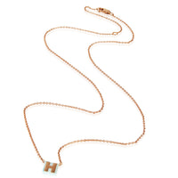 myGemma Rose Gold  Baby Blue Enamel Mini Initial H Pendant pv