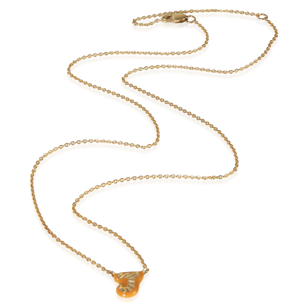 myGemma Yellow Gold  Tan Enamel Mini Initial J Pendant pv