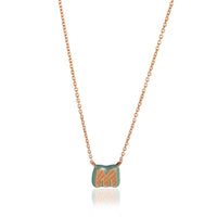 myGemma Rose Gold  Blue Enamel Mini Enamel M Pendant fv