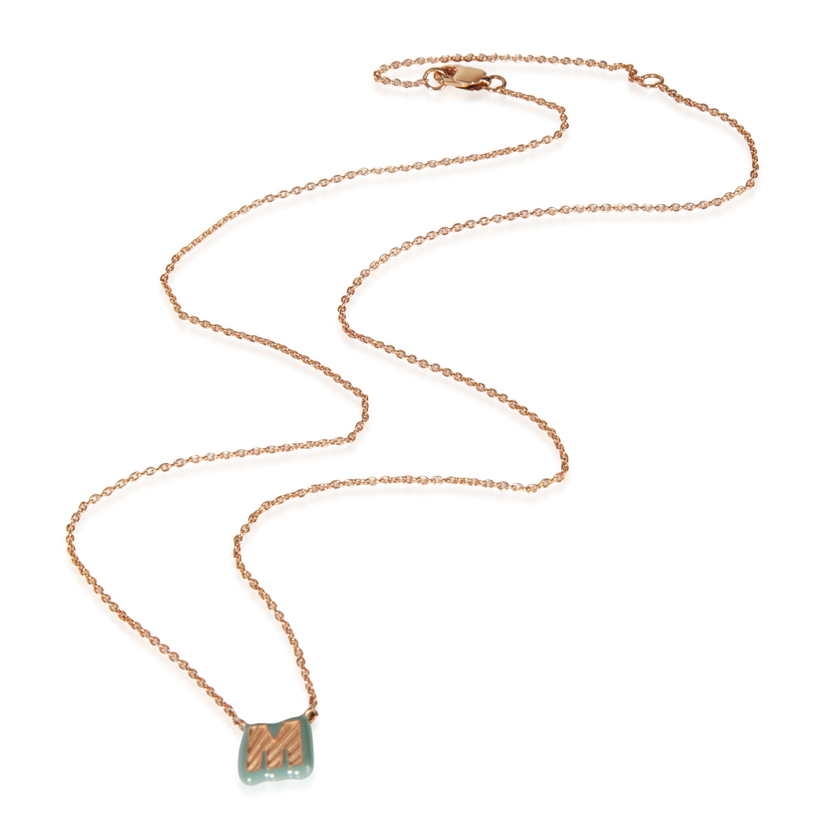 myGemma Rose Gold  Blue Enamel Mini Enamel M Pendant pv