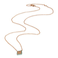 myGemma Rose Gold  Blue Enamel Mini Enamel M Pendant pv