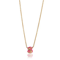 myGemma Yellow Gold  Hot Pink Enamel Mini Initial S Pendant fv