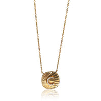 myGemma Yellow Gold Diamond Initial C Oval Tag Pendant fv