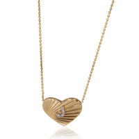 myGemma Yellow Gold Diamond Heart With Initial J Pendant fv